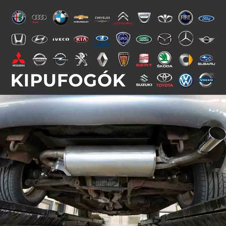kipufogó rendszerekhez dobok, csövek, szerelési anyagok