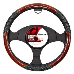 Kormányvédő, famintás, csúszásmentes gumi, 39-41 cm