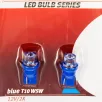 4Cars T10 izzó, kék, led, 12V, W5W (1pár)