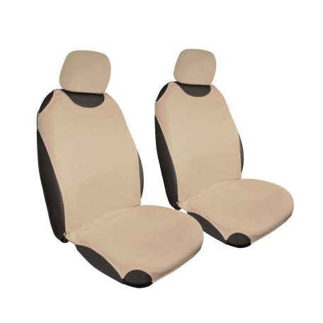 Autós Üléshuzat Szett – Bézs trikó Első Ülésekre + Fejtámla