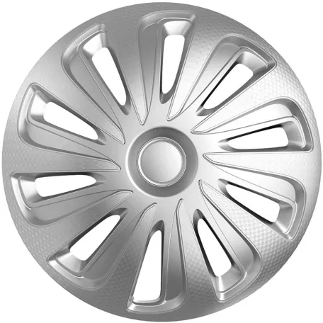 17" DÍSZTÁRCSA CALIBER CARBON EZÜST, 4db