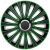 15" DÍSZTÁRCSA Lemans Pro Green-Black 4db-os garnitúra