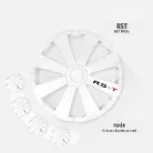 16" DÍSZTÁRCSA RST FEHÉR, 4db