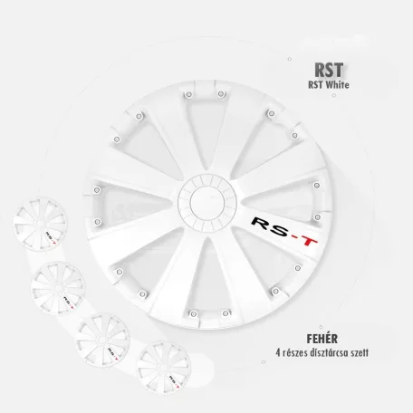 16" DÍSZTÁRCSA RST FEHÉR, 4db