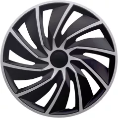 16" DÍSZTÁRCSA TURBO EZÜST-FEKETE, 4db