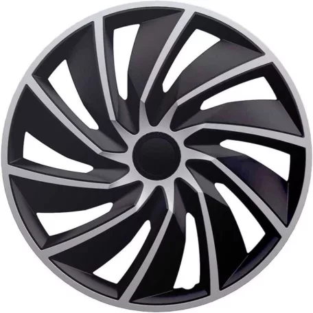 16" DÍSZTÁRCSA TURBO EZÜST-FEKETE, 4db