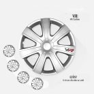 13" DÍSZTÁRCSA VR CARBON EZÜST, 4db