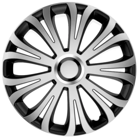 Argo Avera Silver-Black 16" dísztárcsa garnitúra – 4 darab, elegáns ezüst-fekete kerékfedő