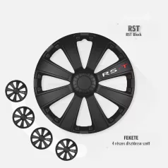 16" DÍSZTÁRCSA RST FEKETE, 4db