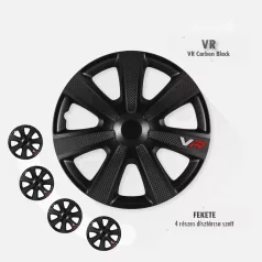 16" DÍSZTÁRCSA VR CARBON FEKETE, 4db