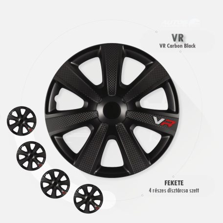 13" Dísztárcsa VR Carbon Black (4 db)
