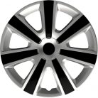 13" DÍSZTÁRCSA VR EZÜST-FEKETE, 4db