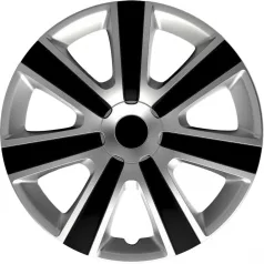 16" DÍSZTÁRCSA VR EZÜST-FEKETE, 4db