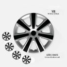 13" DÍSZTÁRCSA VR EZÜST-FEKETE, 4db