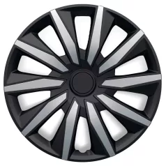 16" DÍSZTÁRCSA Decente Silver Black 4db-os garnitúra
