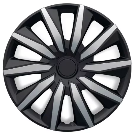 16" DÍSZTÁRCSA Decente Silver Black 4db-os garnitúra