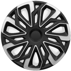   Estoril Silver Black 16" ezüst-fekete dísztárcsa szett – 4 db