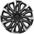 Estoril Silver Black 16" ezüst-fekete dísztárcsa szett – 4 db
