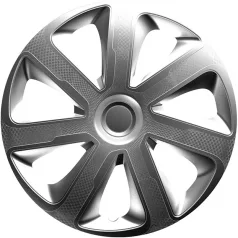 16" DÍSZTÁRCSA LIVORNO CARBON EZÜST, 4db