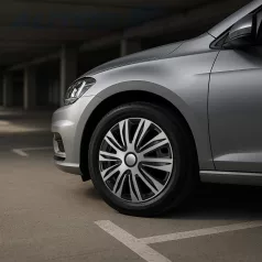 16" DÍSZTÁRCSA NARDO EZÜST-FEKETE, 4db