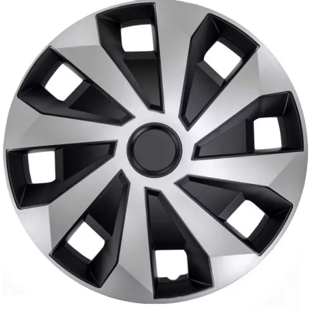 16" DÍSZTÁRCSA Volvano Van Silver Black 4db-os garnitúra teherautókra való