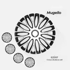 16" DÍSZTÁRCSA Mugello White-Black 4db-os garnitúra