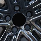 Díszkupak kerékanyára, fekete, 17mm