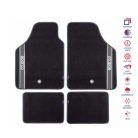 Sparco 03763 autós szőnyeg szett – fekete, 4 db-os, poliészter, szürke logóval