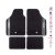 Sparco 03763 autós szőnyeg szett – fekete, 4 db-os, poliészter, szürke logóval