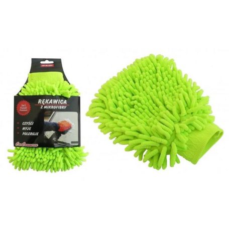 Mosókesztyű, szivacsos, mikró szálas