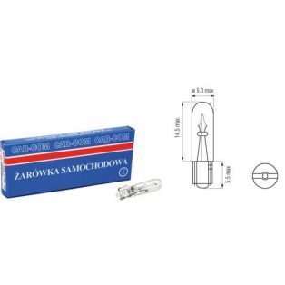 Carcommerce T5 izzó, üveg, 12V, 1,2W, fehér (1db)