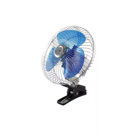 Ventilátor, 12V, 8", fém, csipeszes