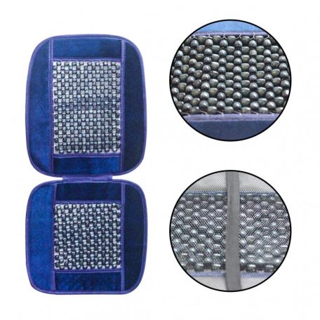 Ülésvédő fagolyós, velúr, kék