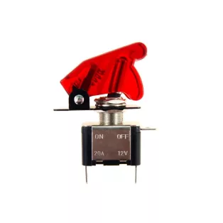 Billenő kapcsoló, piros, 12V, 20A