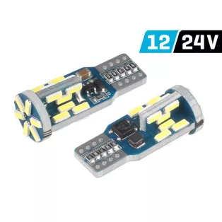   Carmotion Vision W5W T10 izzó, 12/24V, 30xSMD 4014 led, Canbus, fehér (1pár)