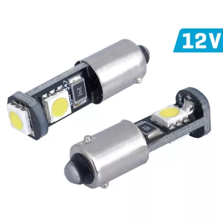 Carmotion Vision H6W izzó, 3xSMD 5050 led, Canbus, fehér, 12V, BAX9s (1pár)