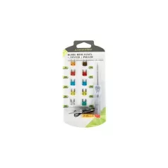  Mini biztosíték készlet teszterrel és kiszedővel, 6-24V, 10db-os