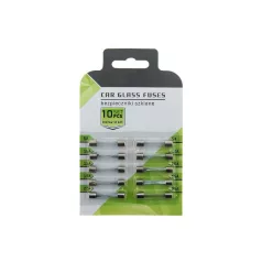 Carmotion autó biztosíték, üveg, 32 mm, 10db/bliszter