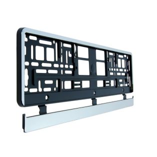 Rendszámtartó, fémgőzölt krómozott