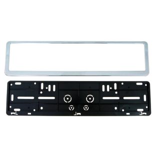 Rendszámtábla tartó krómozott fémgőzölt kerettel