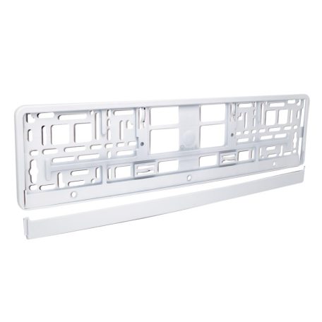 Rendszámtábla tartó keret, fehér