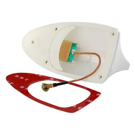 Cápauszony  AM / FM antenna erősítővel, ragasztóval, fehér