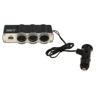 3-as szivargyújtó elosztó USB-vel