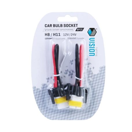 Carmotion Vision H8 / H11 kerámia Izzó foglalat, 15 cm vezetékkel (1pár)