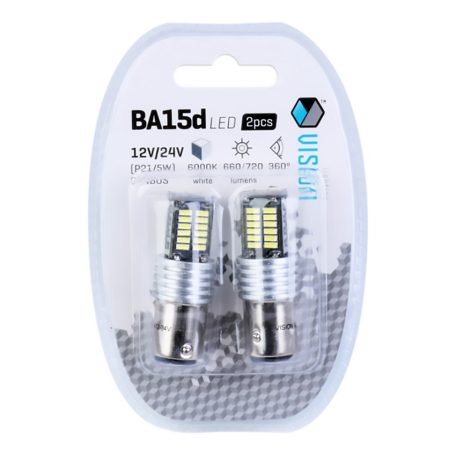 Carmotion Vision P21/5W izzó, BAY15d, 12/24V, 30xSMD 4014 led, fehér, (1pár)