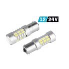 Izzó VISION P21W BA15s 12/24V 30x4014 SMD LED, CANBUS, fehér, 2db