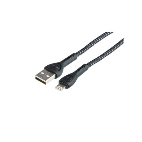 MYWAY USB töltő és szinkronkábel, mikroszálas, világítással, 200cm, iPhone, iPad, iPod