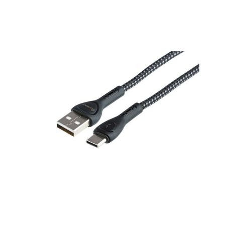 MYWAY USB töltő- és szinkronkábel, mikroszálas, világítással, 200cm, USB C