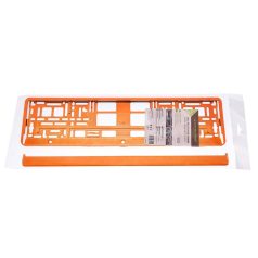 Rendszámtábla tartó, metál narancs színű