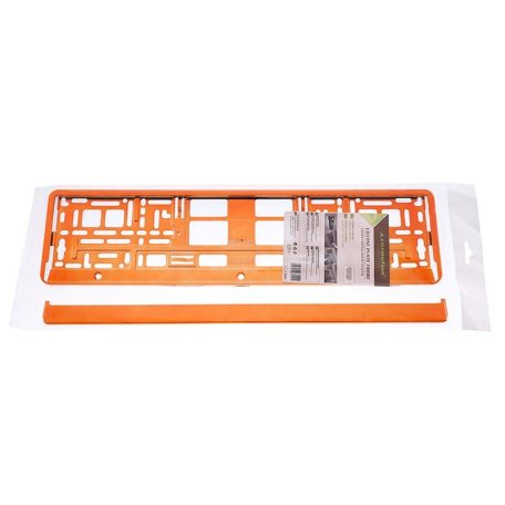 Rendszámtábla tartó, metál narancs színű